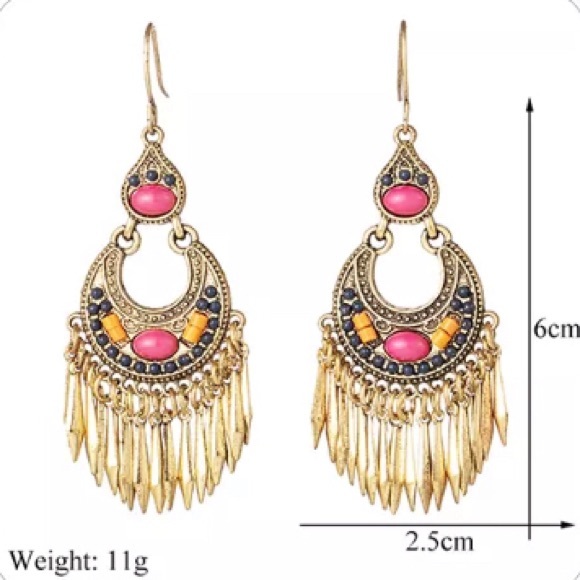 FREE when bundled! Western Tassel Statement Earrings! - Picture 7 of 7